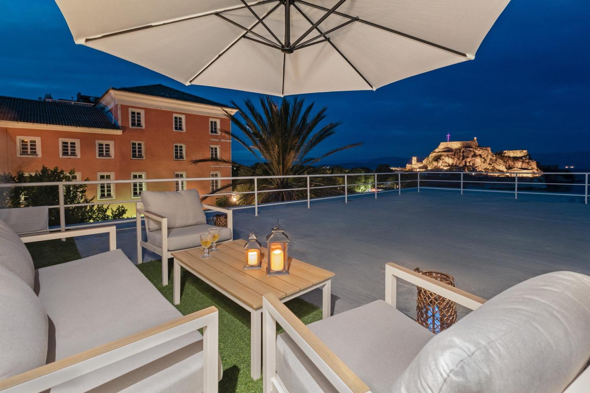 Old Fortress View Roof Top Apartment By Konnect Corfu  Bagian luar foto